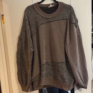 Oli & Hali Brown Patchwork Sweater